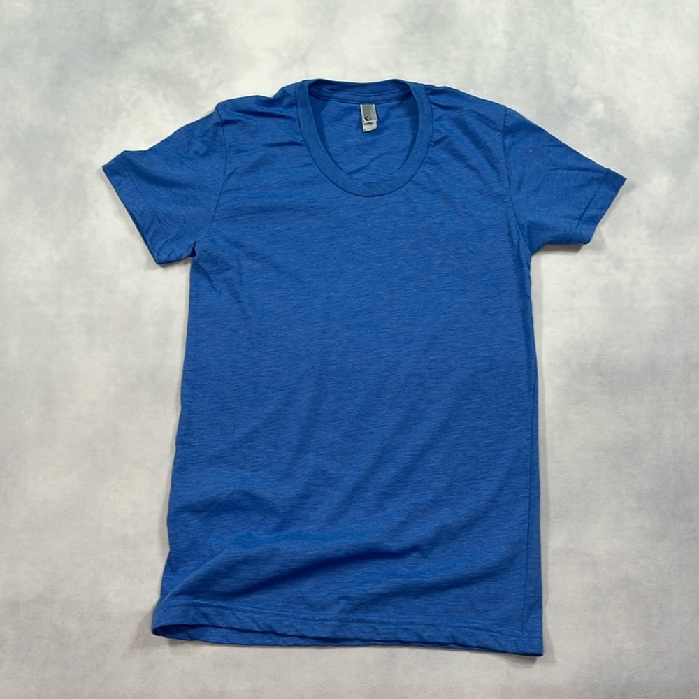 American Apparel Woman’s Large 50/50 Tee Blue
